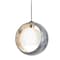 Besa Lighting Pogo Cord Pendant, Silver/Inner Silver and Opal Matte, Bronze Finish, 1x5W LED 1XT-4293SS-LED-BR - alternate 1